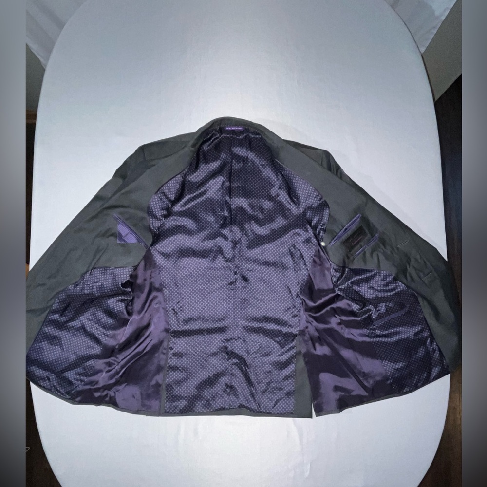 Ted Baker Endurance 100% Wool Suit Coat Jacket w/Purple Liner - Picture 6 of 14